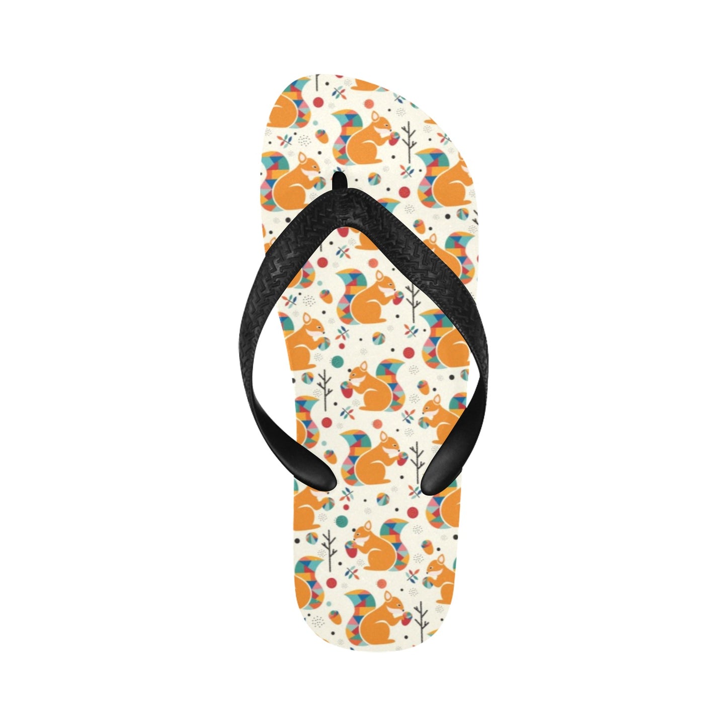 Squirrel Print Design LKS304 Flip Flops
