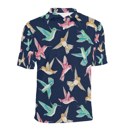 Hummingbird Cute Pattern Print Design 01 Men Polo Shirt
