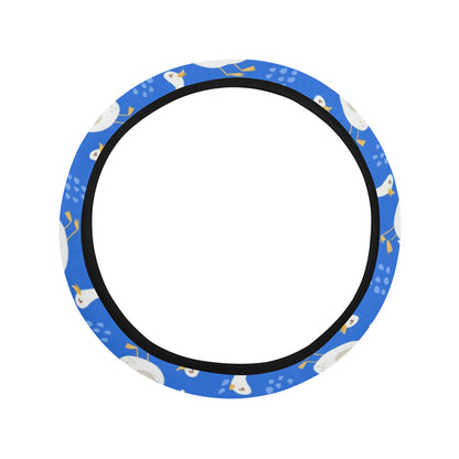 Goose Print Design LKS402 Steering Wheel Cover with Elastic Edge