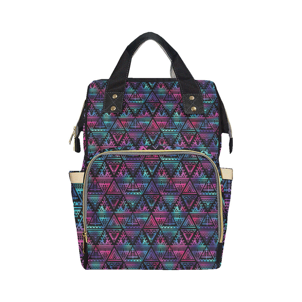 Tribal aztec Dark Multicolor Diaper Bag Backpack