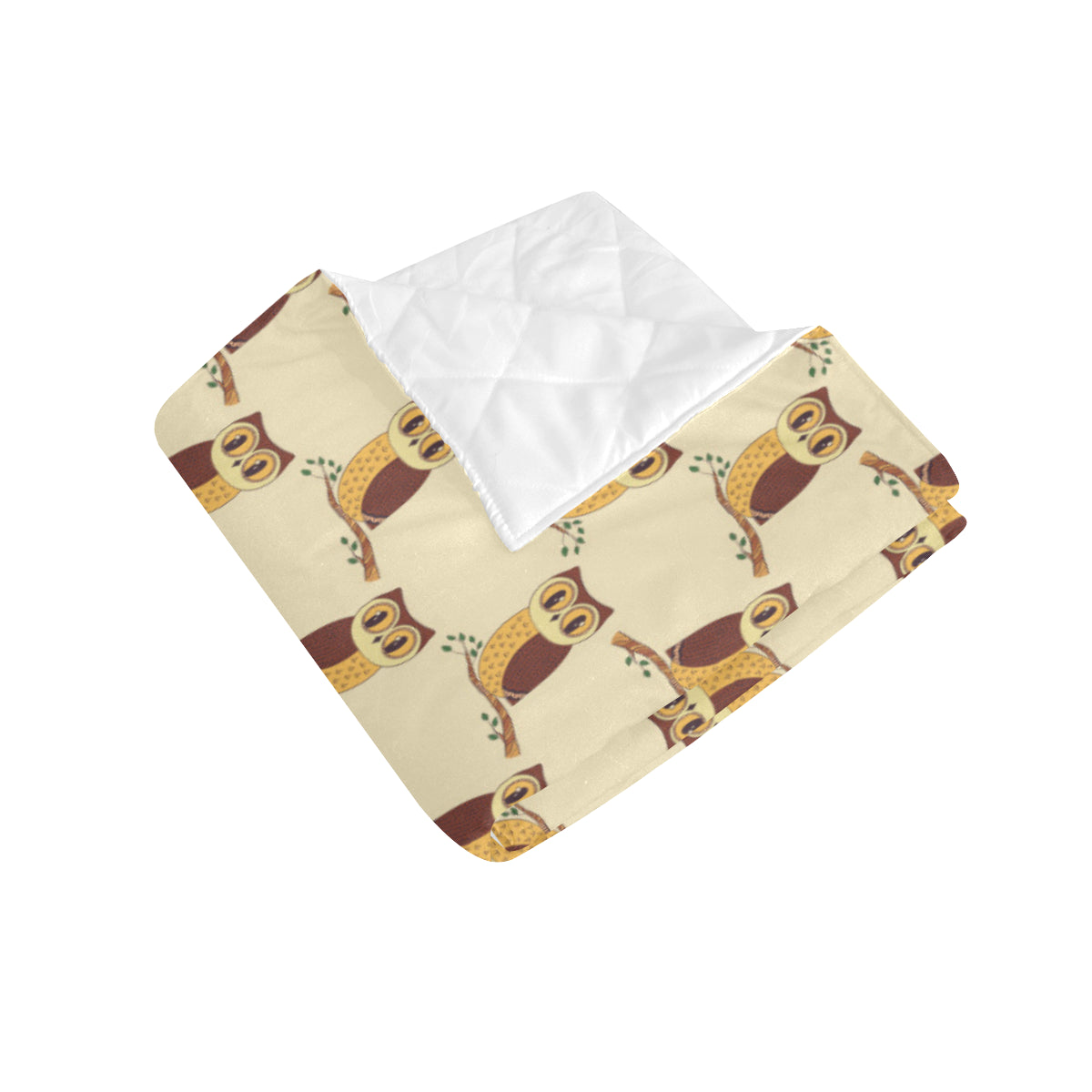 Owl Pattern Print Design A07 Premium Quilt