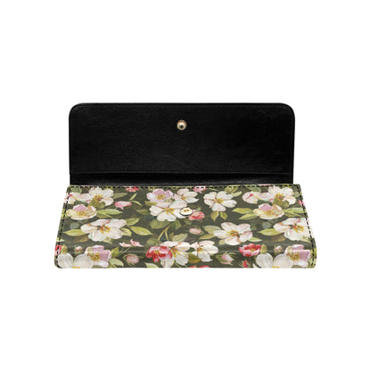 Apple blossom Pattern Print Design AB01 Women's Trifold Wallet