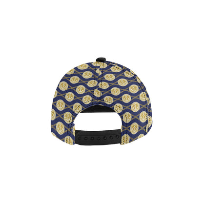 Anchor Luxury Pattern Snapback Cap
