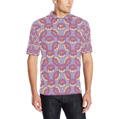 Donut Pattern Print Design DN015 Men Polo Shirt