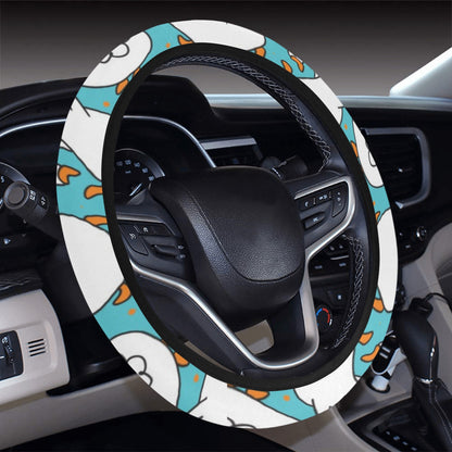 Goose Print Design LKS403 Steering Wheel Cover with Elastic Edge