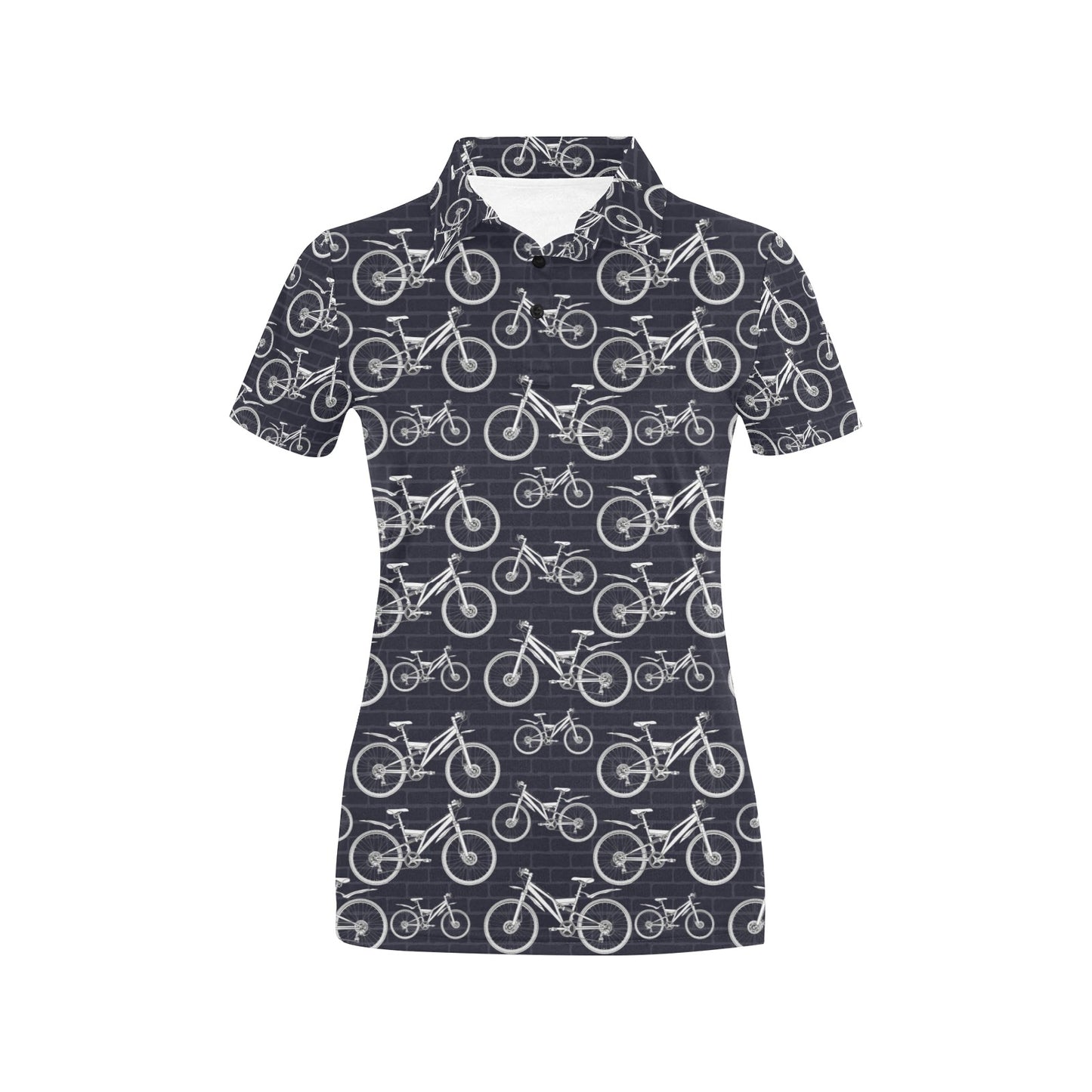 Mountain bike Pattern Print Design 02 Women's Polo Shirt