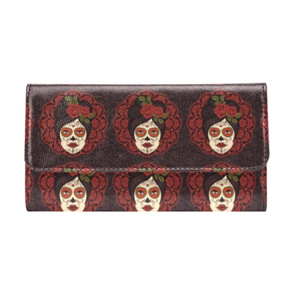 Day of the Dead Mexican Girl Women's Trifold Wallet