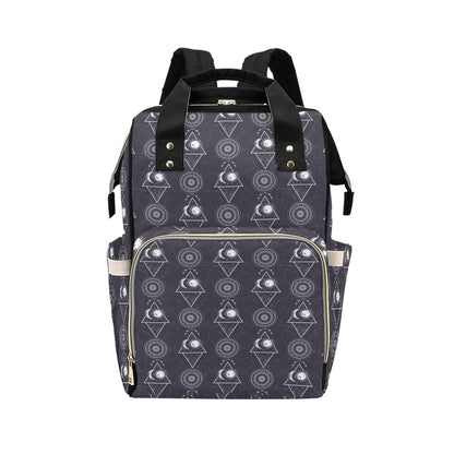 Sun Moon Print Design LKS309 Diaper Bag Backpack