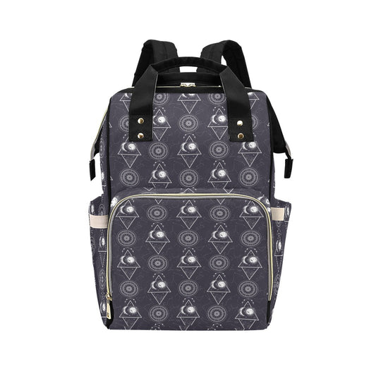 Sun Moon Print Design LKS309 Diaper Bag Backpack
