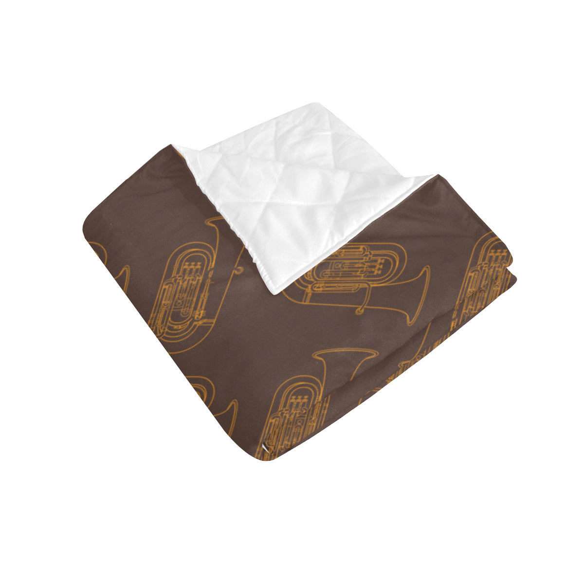 Tuba Pattern Print Design 02 Premium Quilt