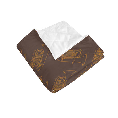 Tuba Pattern Print Design 02 Premium Quilt