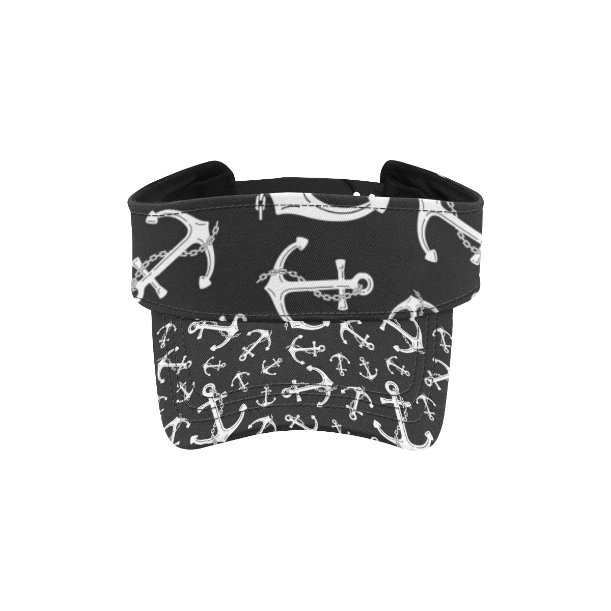 Anchor Black White Unisex Sun Visor