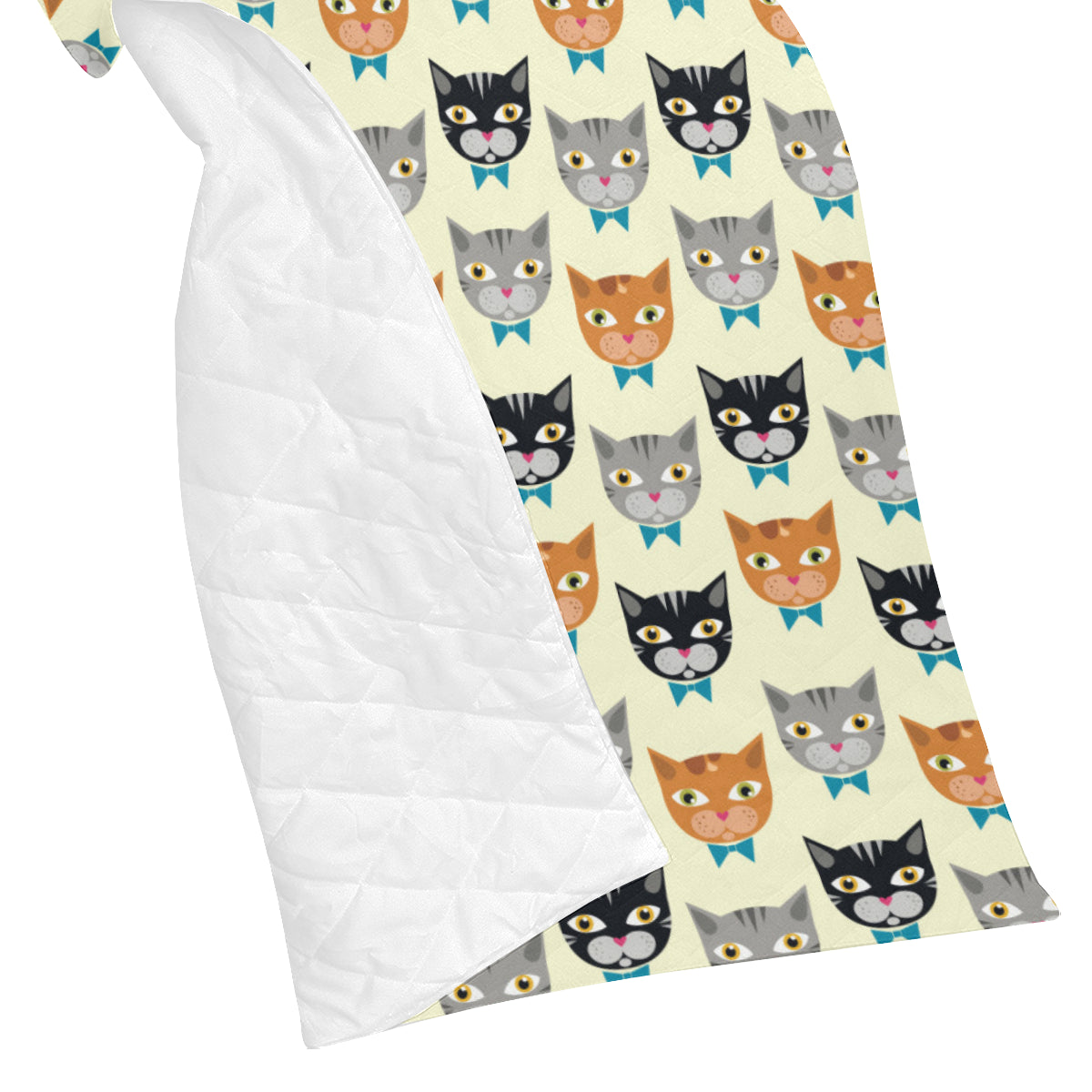 Cat Pattern Print Design 05 Premium Quilt