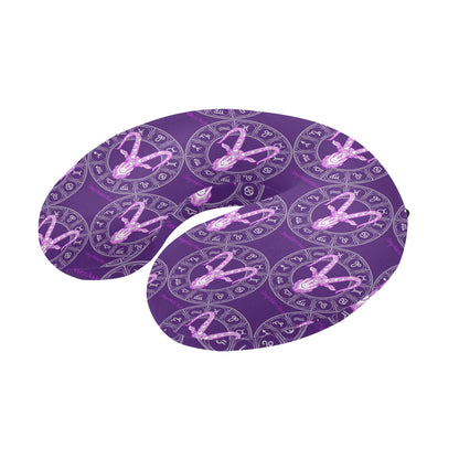 Capricorn Zodiac Pattern Print Design 04 U-Shaped Travel Neck Pillow