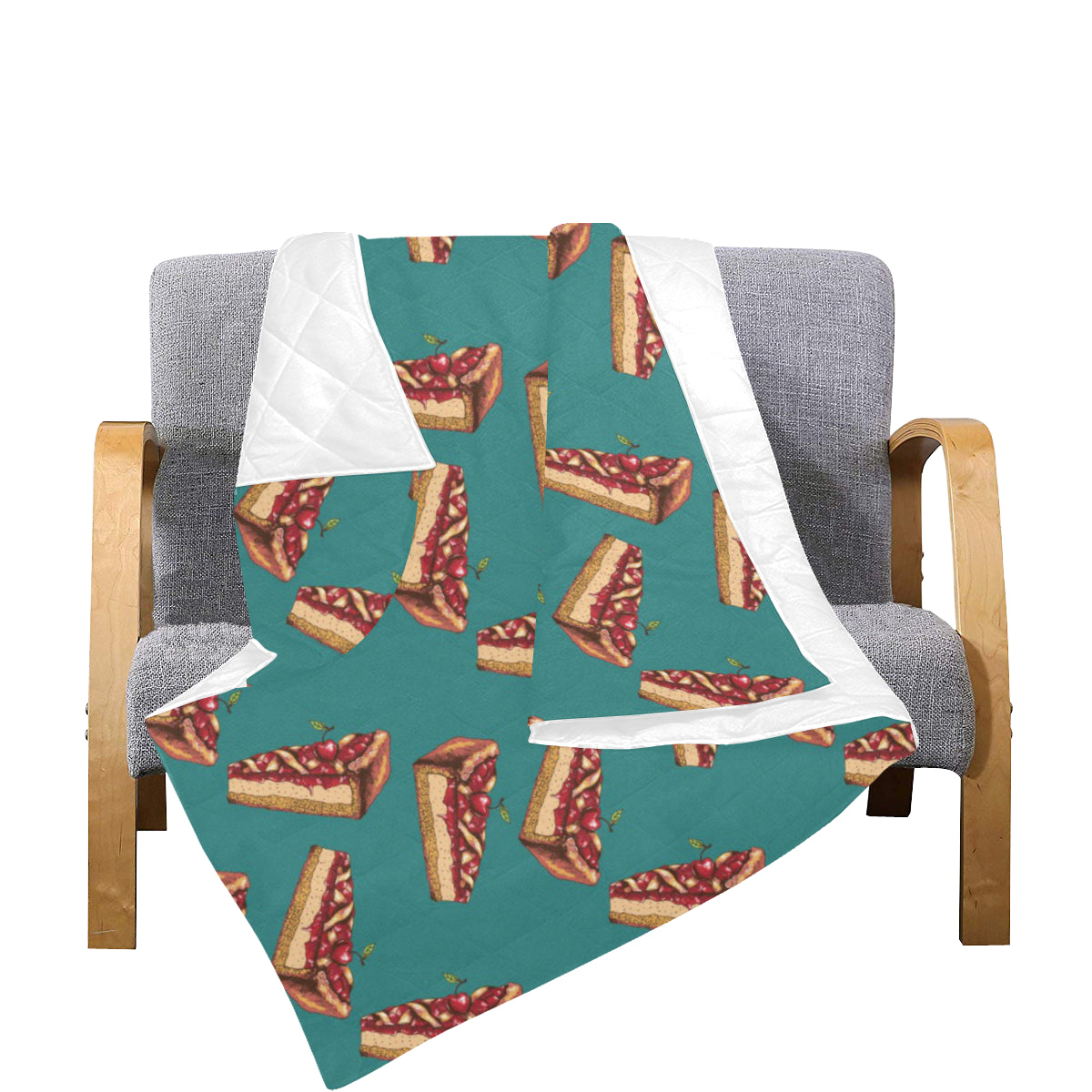 Cheesecake Cherry Pattern Print Design CK03 Premium Quilt