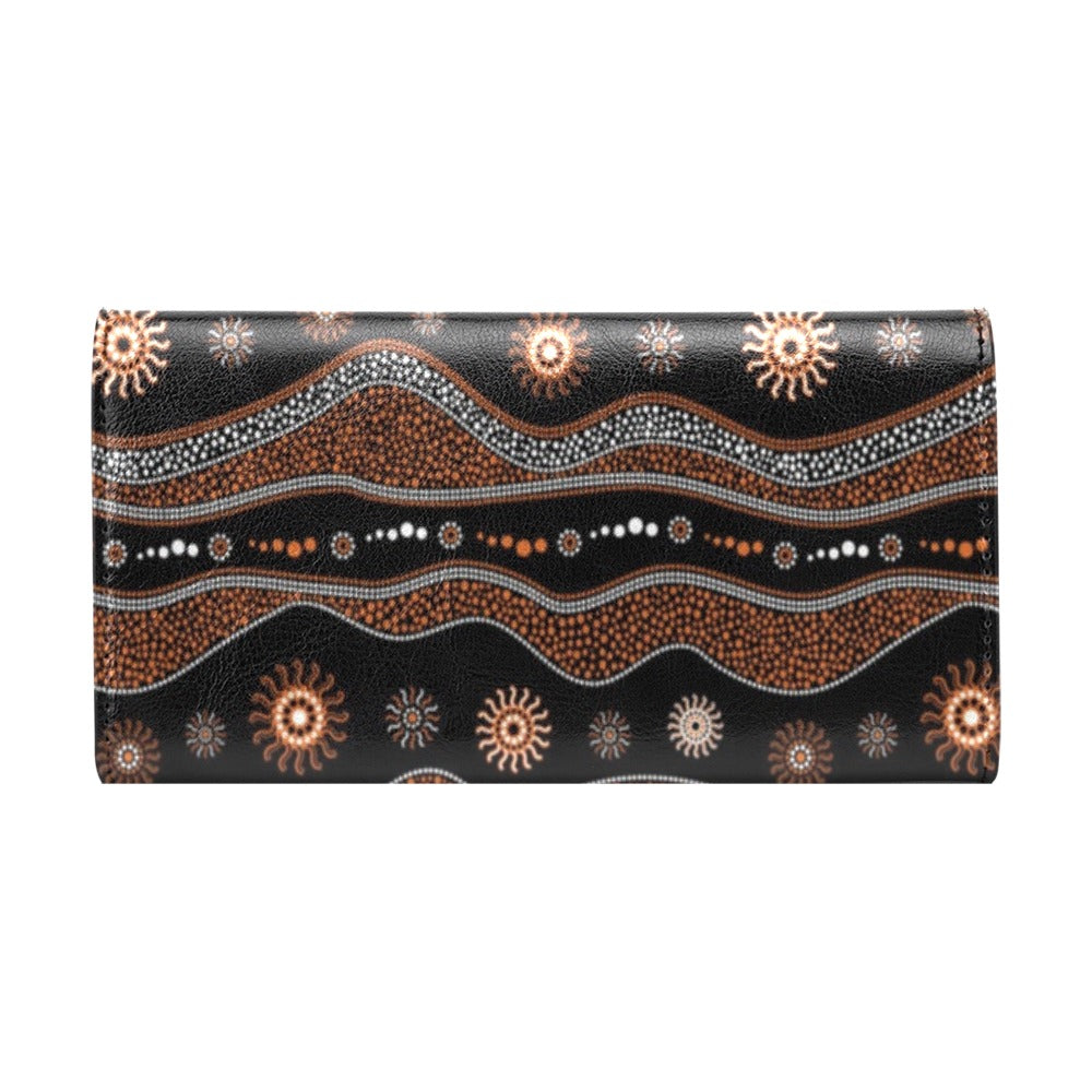 Aboriginal Print Design LKS404 Women's Trifold Wallet