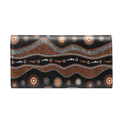 Aboriginal Print Design LKS404 Women's Trifold Wallet