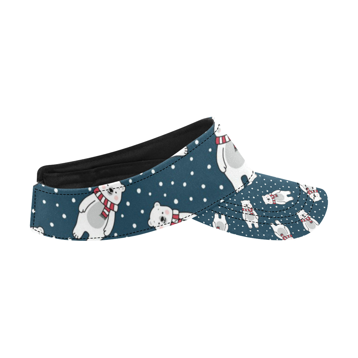 Polar Bear Pattern Print Design PB05 Unisex Sun Visor