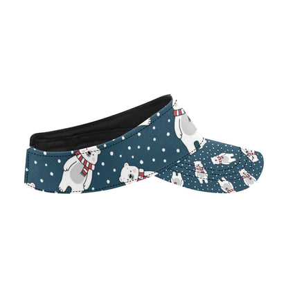 Polar Bear Pattern Print Design PB05 Unisex Sun Visor