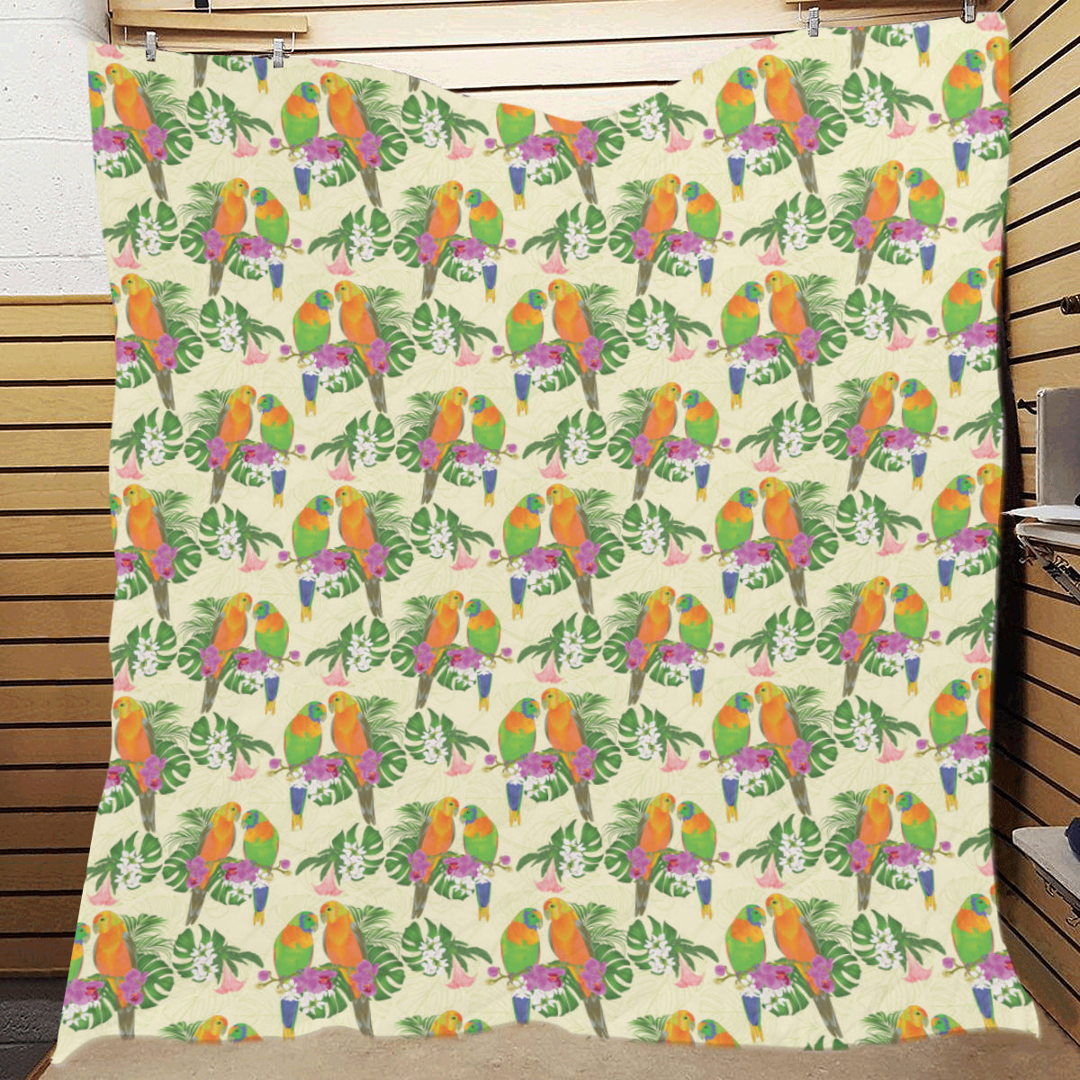 Conures Pattern Print Design 02 Premium Quilt