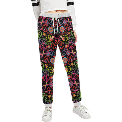 Peace Sign Colorful Design Print Unisex Sweatpants