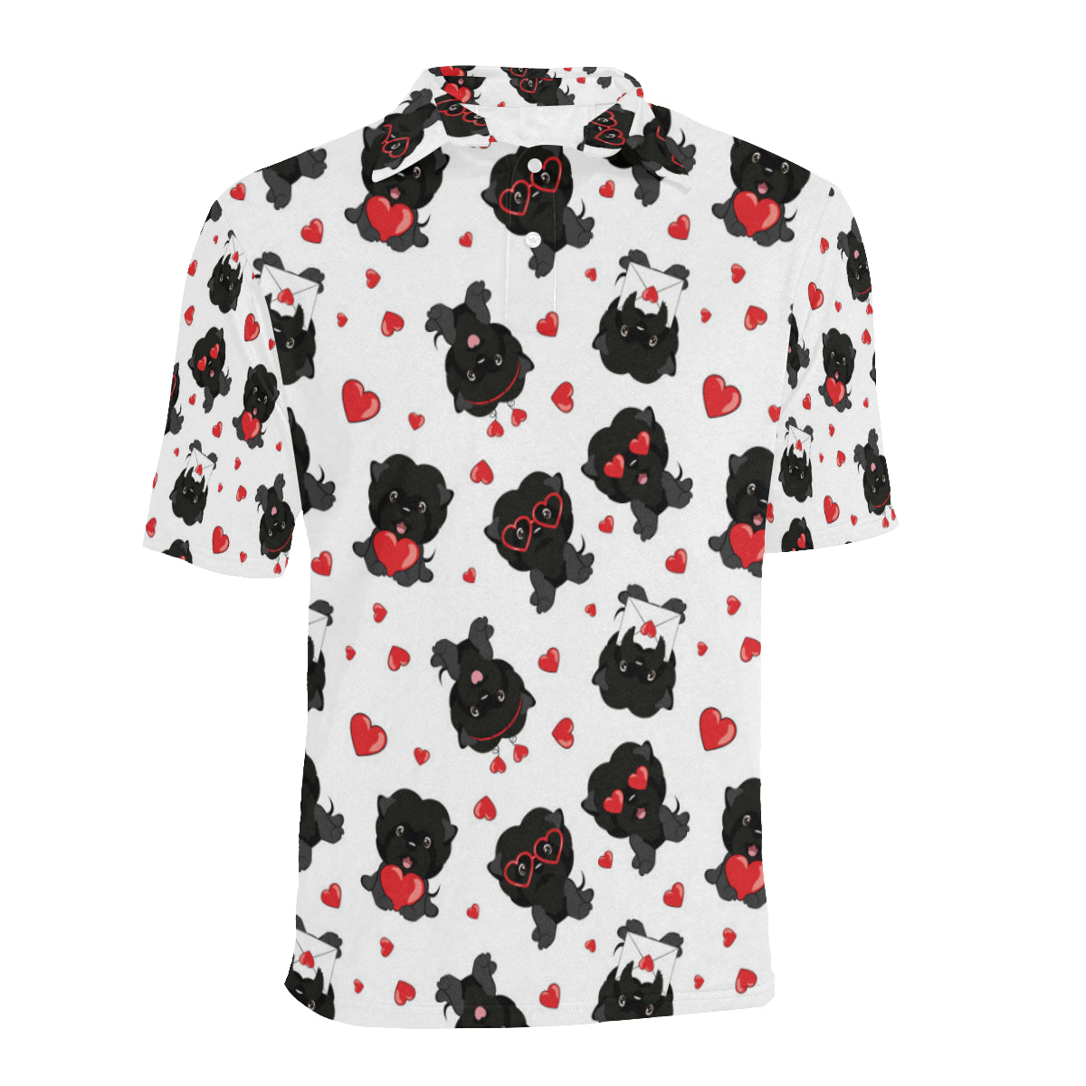Affenpinscher Pattern Print Design 01 Men Polo Shirt