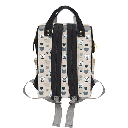 Bear Pattern Print Design 05 Diaper Bag Backpack