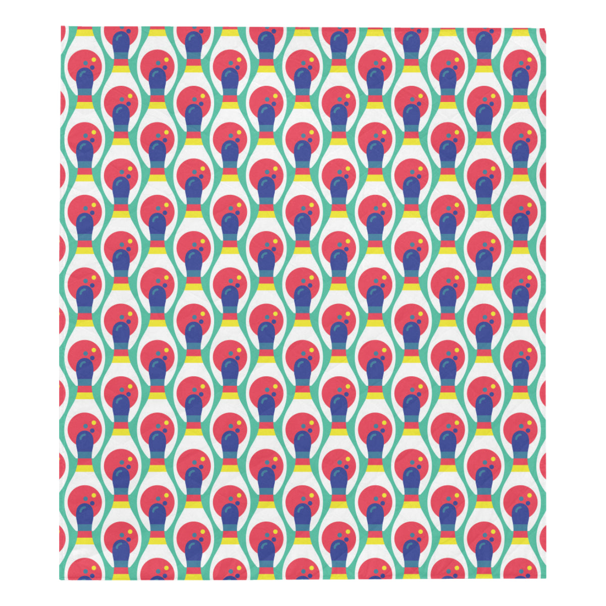 Bowling Pattern Print Design 05 Premium Quilt