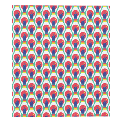 Bowling Pattern Print Design 05 Premium Quilt
