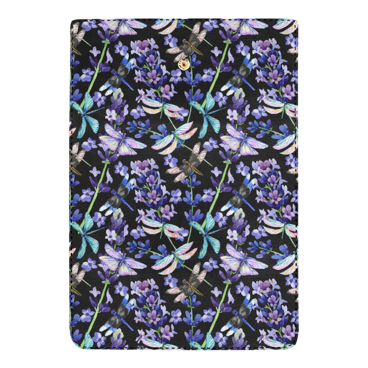 Lavender Dragonfly Pattern Print Design LV03 Women's Trifold Wallet