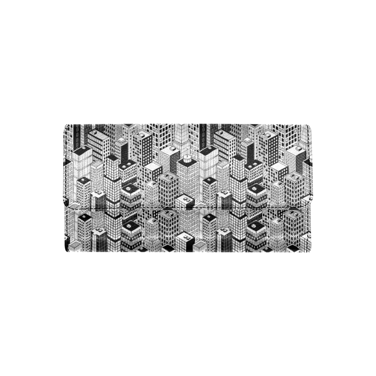 City  Pattern Print Design 02 Women's Trifold Wallet