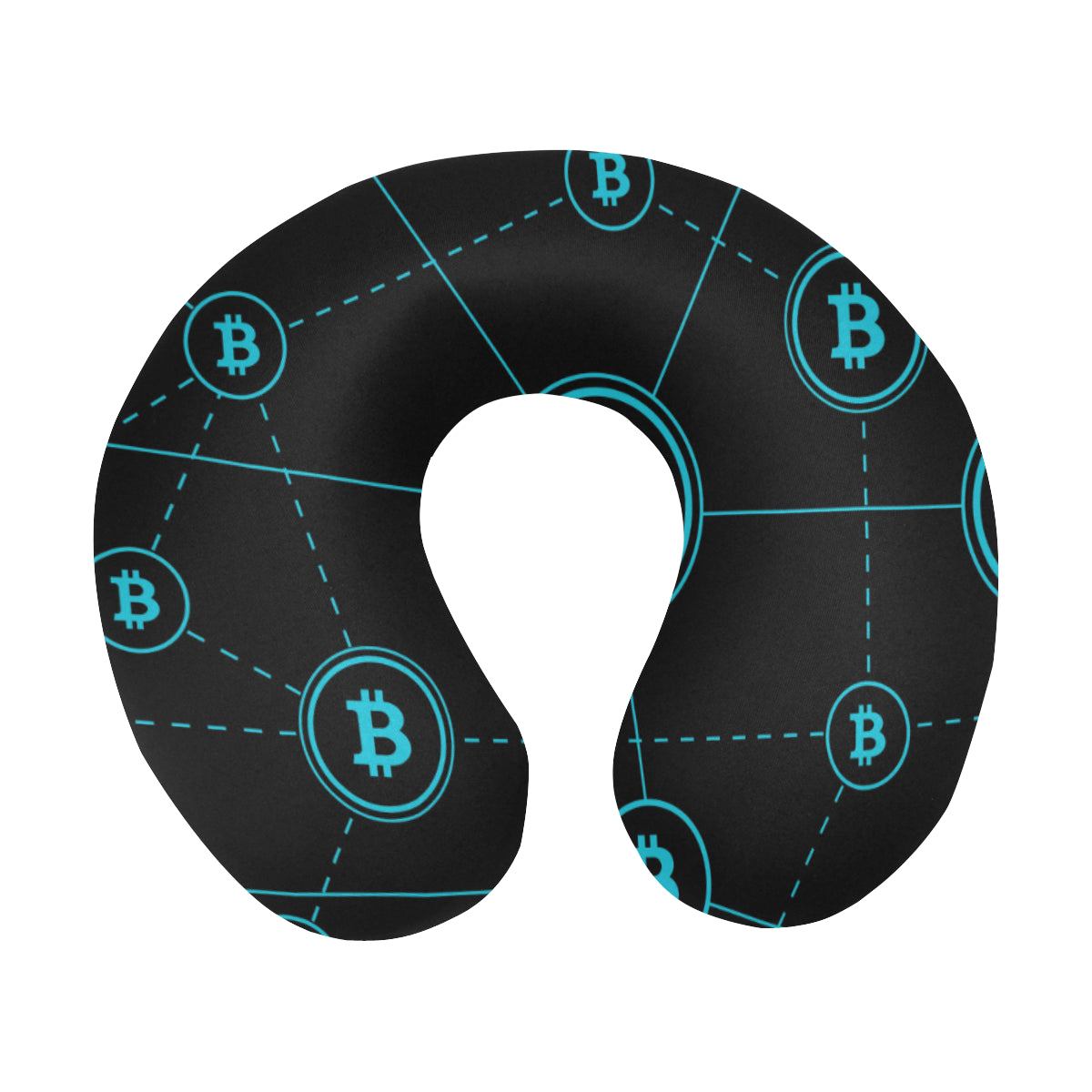 Cryptocurrency Pattern Print Design 01 U-Shaped Travel Neck Pillow