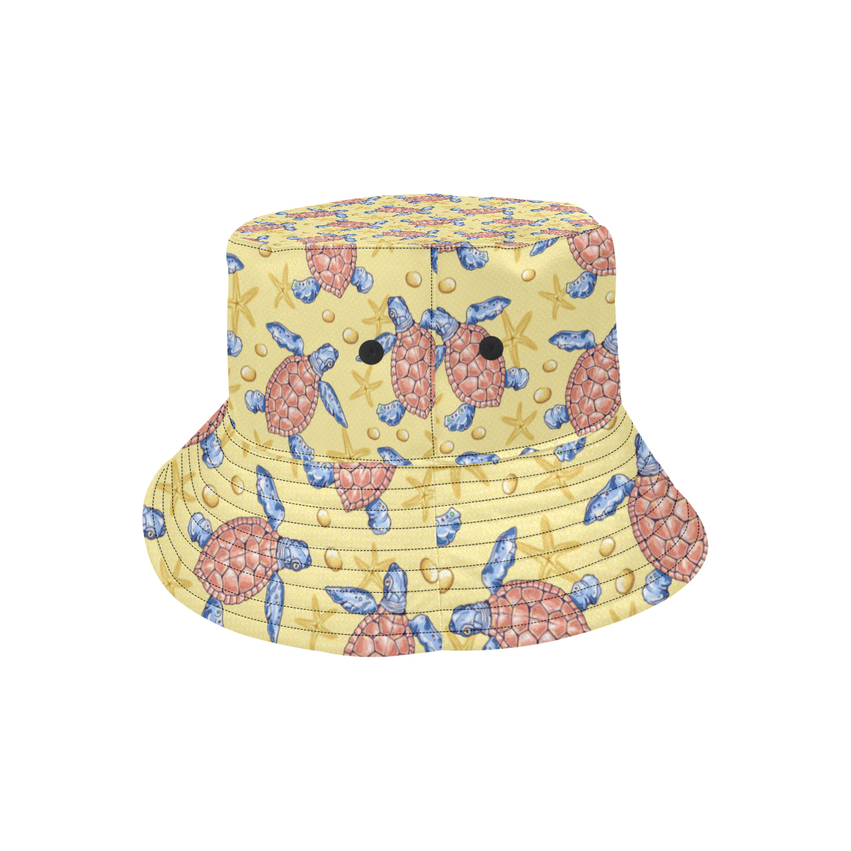 Sea Turtle Pattern Print Design T06 Unisex Bucket Hat