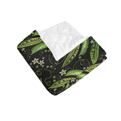 Peas Pattern Print Design A02 Premium Quilt