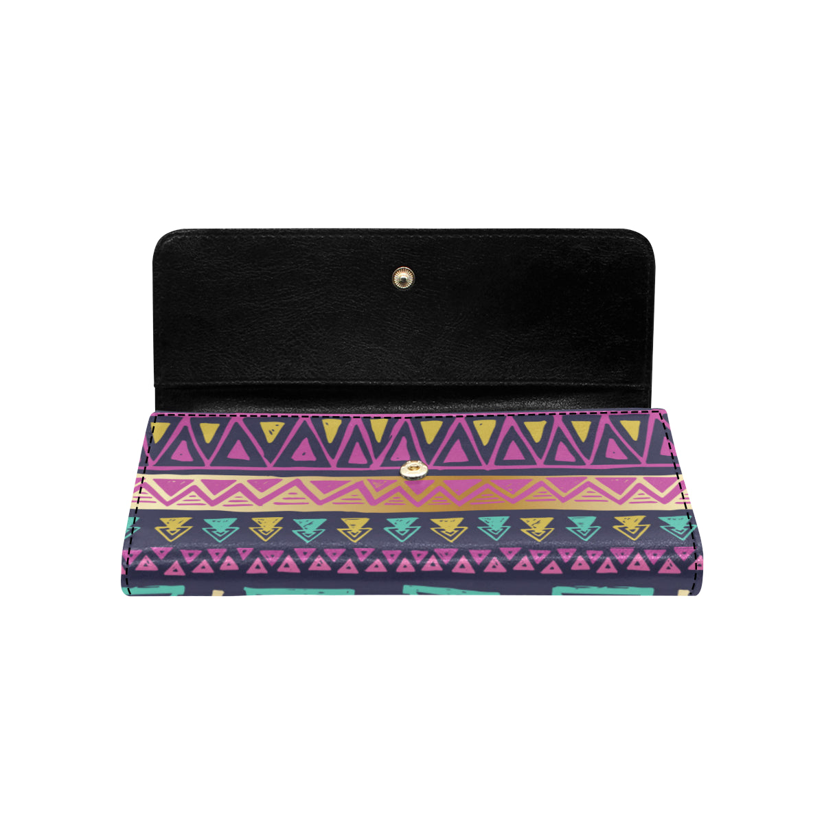 Multicolor Tribal aztec Women's Trifold Wallet