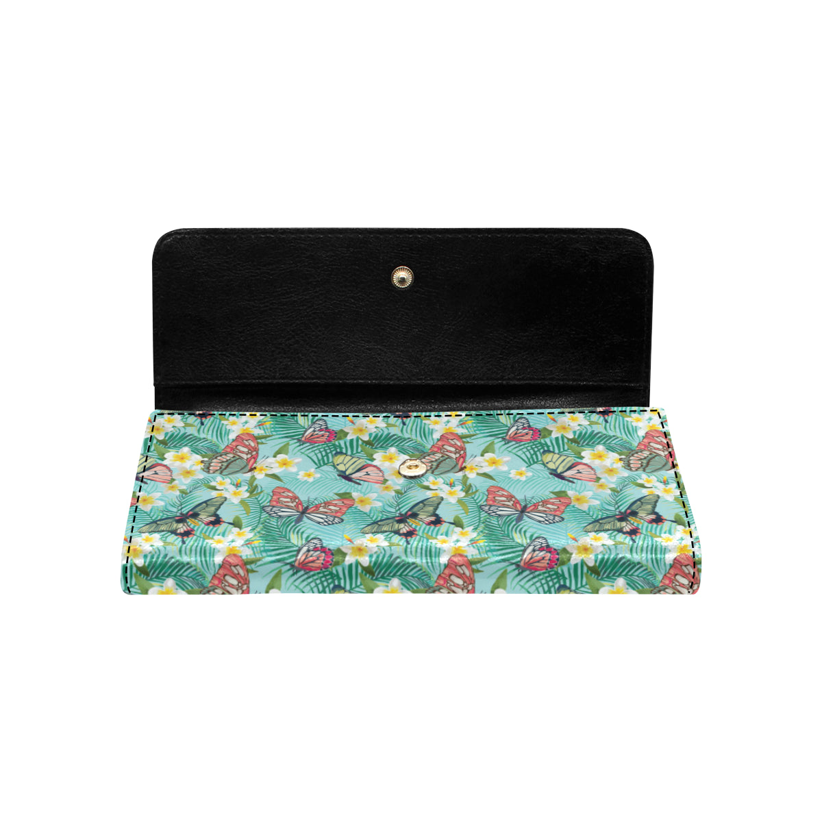 Butterfly Pattern Print Design 09 Women's Trifold Wallet