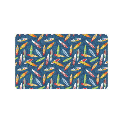 Surfboard Pattern Print Rubber Doormat