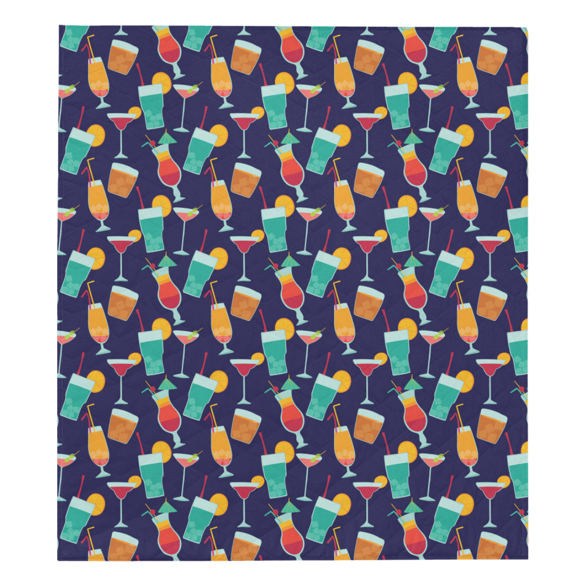 Cocktail Pattern Print Design 06 Premium Quilt