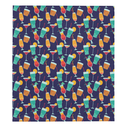Cocktail Pattern Print Design 06 Premium Quilt