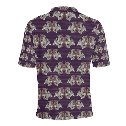 Leopard Pattern Print Design 01 Men Polo Shirt