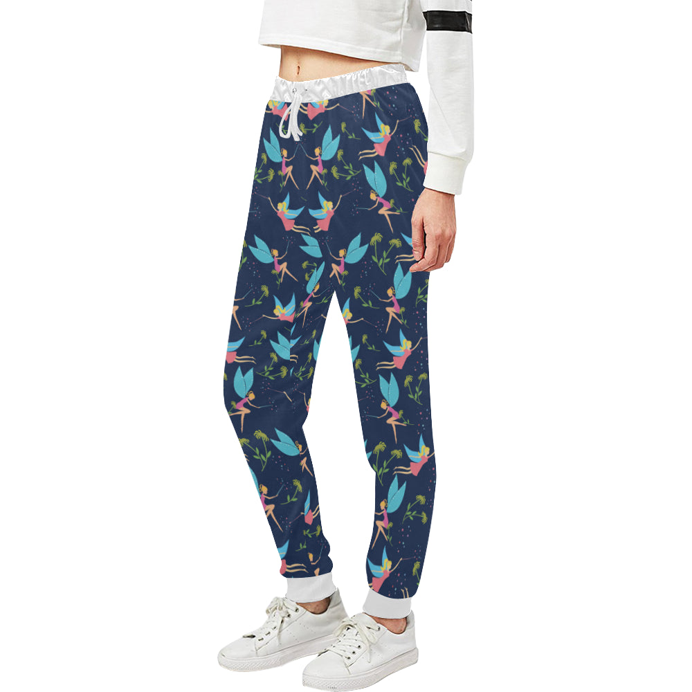 Fairy with flower Print Pattern Unisex Sweatpants