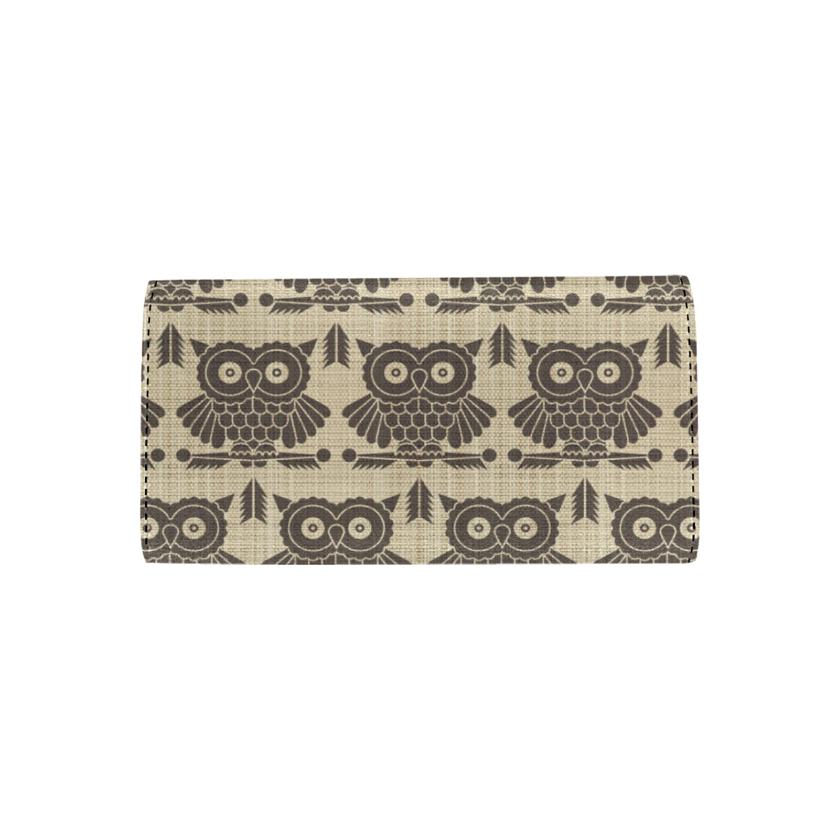 Owl Pattern Print Design A01 Women's Trifold Wallet