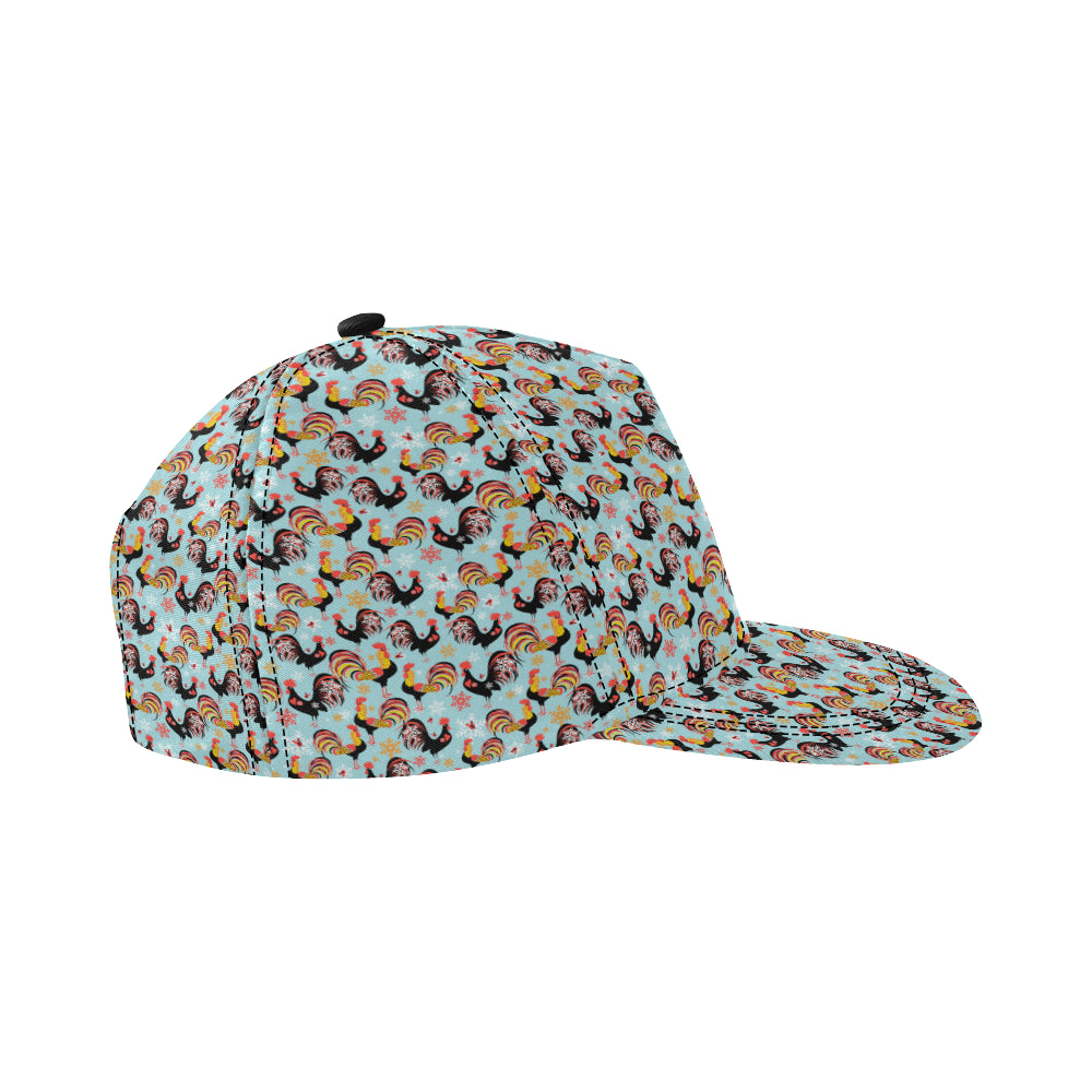 Rooster Themed Design Snapback Cap