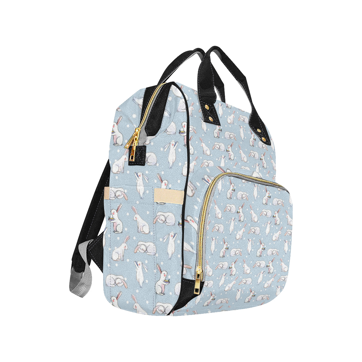 Rabbit Pattern Print Design RB06 Diaper Bag Backpack