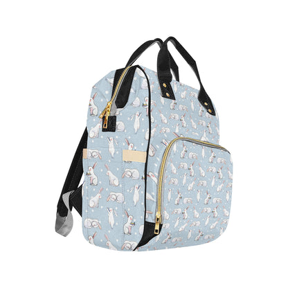 Rabbit Pattern Print Design RB06 Diaper Bag Backpack