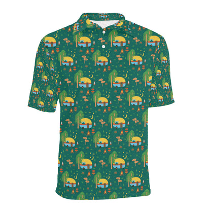 Camping Camper Pattern Print Design 06 Men Polo Shirt
