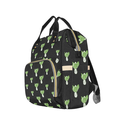 Kale Pattern Print Design 02 Diaper Bag Backpack