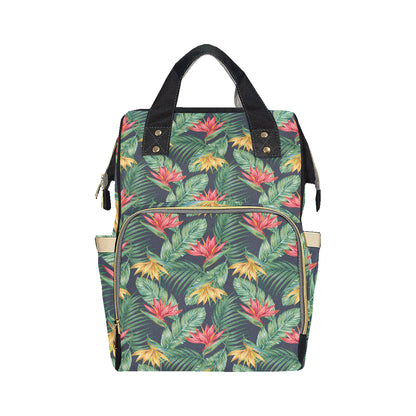 Bird Of Paradise Pattern Print Design BOP09 Diaper Bag Backpack