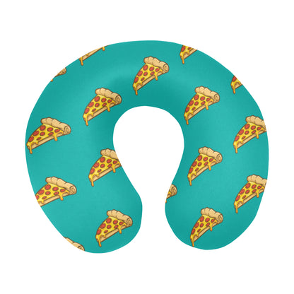 Pizza Pattern Print Design A03 U-Shaped Travel Neck Pillow