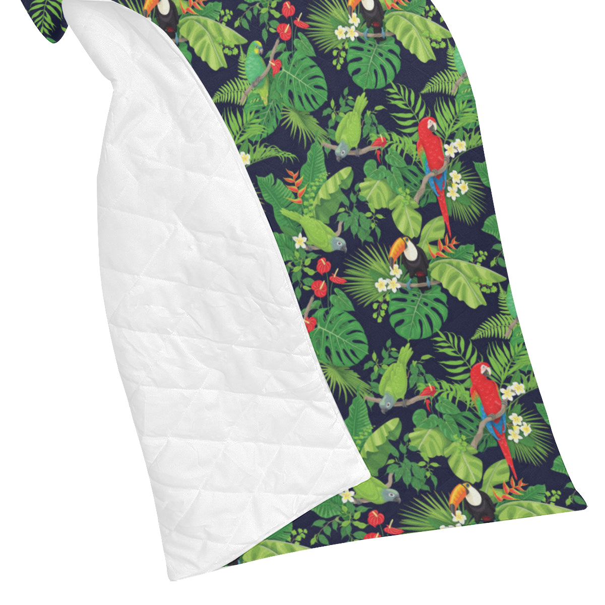 Rainforest Parrot Pattern Print Design A03 Premium Quilt